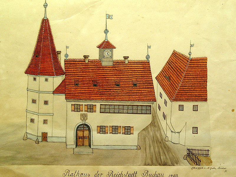  Rathaus nach Umbau 1864, Zchng. August Gröber 